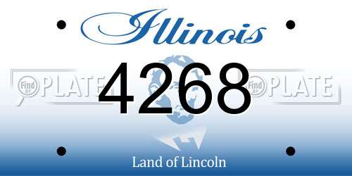 4268 Illinois License Plate