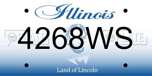 4268WS Illinois License Plate
