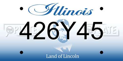 426Y45 Illinois License Plate