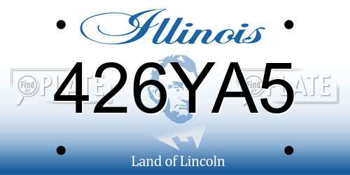 426YA5 Illinois License Plate