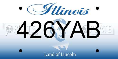 426YAB Illinois License Plate