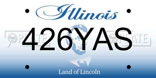 426YAS Illinois License Plate