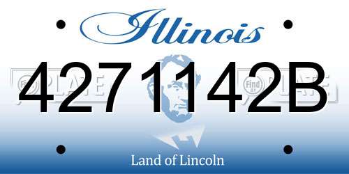 4271142B Illinois License Plate
