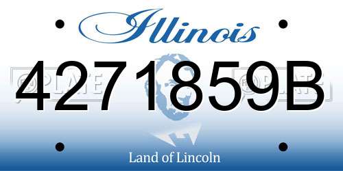 4271859B Illinois License Plate