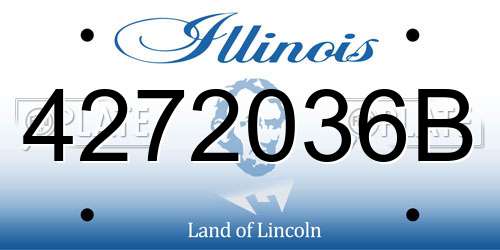 4272036B Illinois License Plate