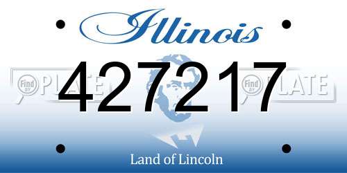 427217 Illinois License Plate