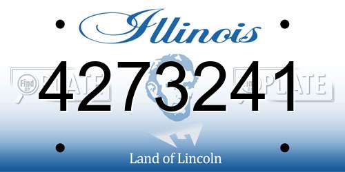 4273241 Illinois License Plate