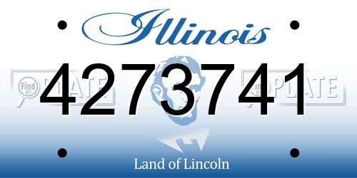 4273741 Illinois License Plate