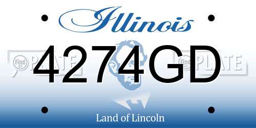 4274GD Illinois License Plate