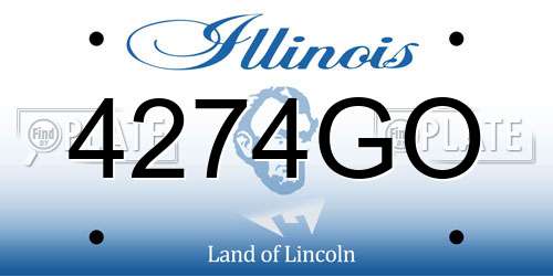 4274GO Illinois License Plate