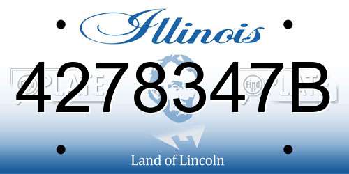 4278347B Illinois License Plate