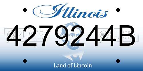 4279244B Illinois License Plate