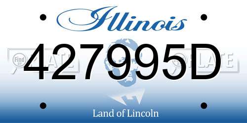 427995D Illinois License Plate