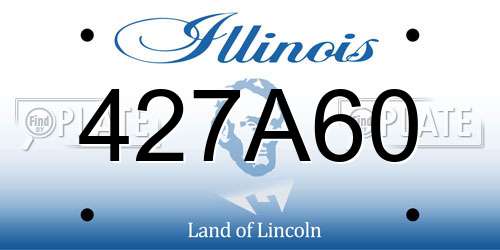 427A60 Illinois License Plate