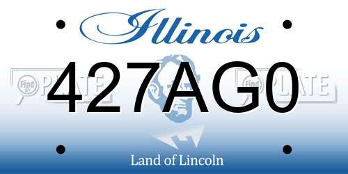 427AG0 Illinois License Plate