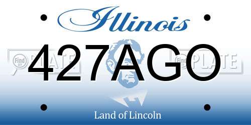 427AGO Illinois License Plate