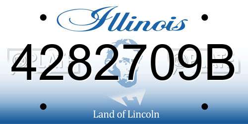 4282709B Illinois License Plate