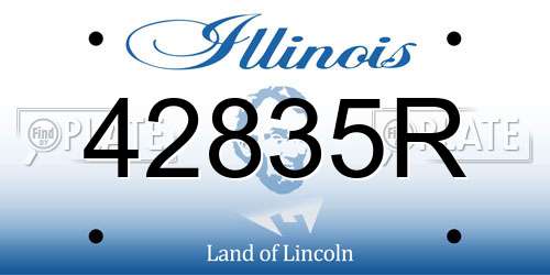 42835R Illinois License Plate