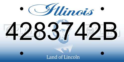4283742B Illinois License Plate