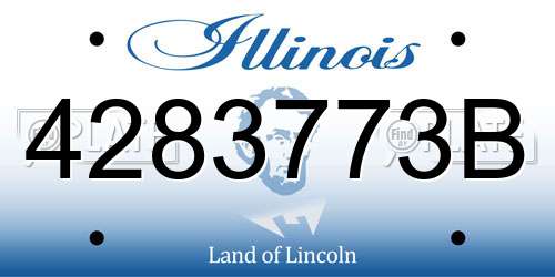 4283773B Illinois License Plate