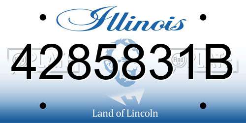 4285831B Illinois License Plate