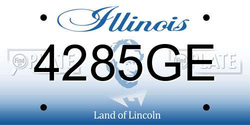 4285GE Illinois License Plate