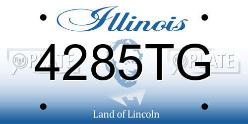 4285TG Illinois License Plate