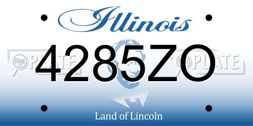 4285ZO Illinois License Plate