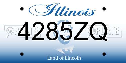 4285ZQ Illinois License Plate