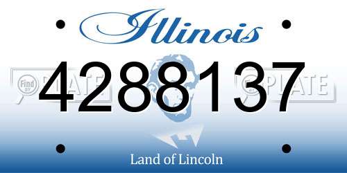 4288137 Illinois License Plate