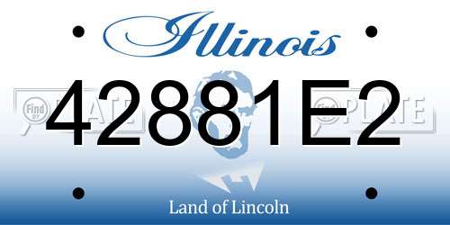 42881E2 Illinois License Plate