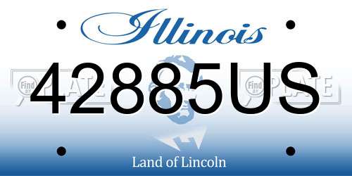 42885US Illinois License Plate