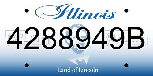 4288949B Illinois License Plate