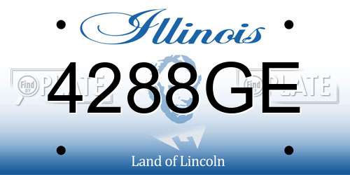 4288GE Illinois License Plate