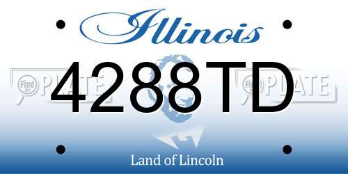 4288TD Illinois License Plate