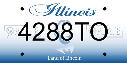 4288TO Illinois License Plate