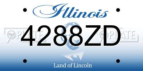 4288ZD Illinois License Plate