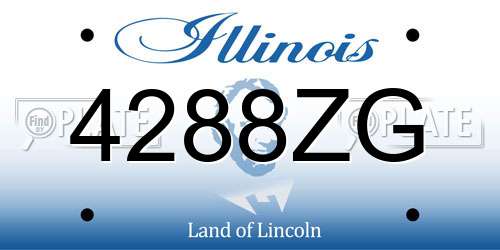 4288ZG Illinois License Plate