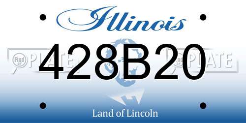 428B20 Illinois License Plate