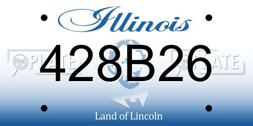 428B26 Illinois License Plate