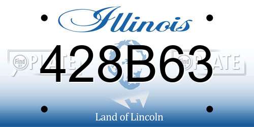 428B63 Illinois License Plate