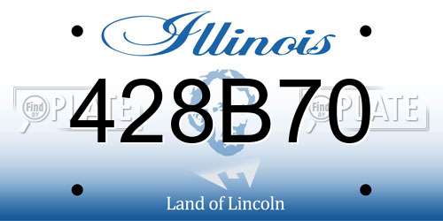 428B70 Illinois License Plate