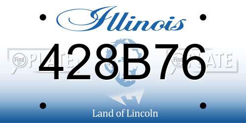 428B76 Illinois License Plate