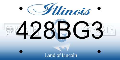 428BG3 Illinois License Plate