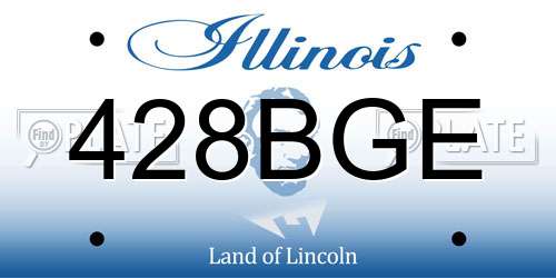 428BGE Illinois License Plate