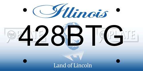 428BTG Illinois License Plate