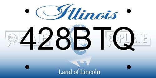 428BTQ Illinois License Plate