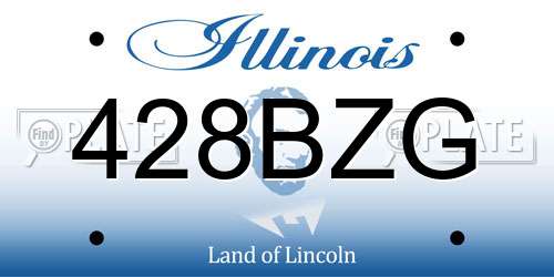 428BZG Illinois License Plate