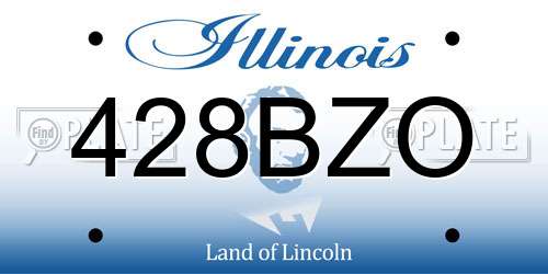 428BZO Illinois License Plate
