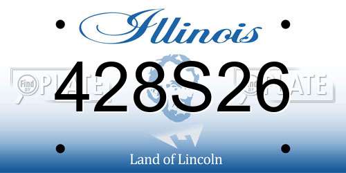 428S26 Illinois License Plate